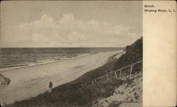 Beach, Long Island Wading River, NY Postcard Postcard
