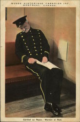 Gardien au Repos. - Wrden at Rest, Musee Historique Canadien Inc Montreal, QC Canada Quebec Postcard Postcard