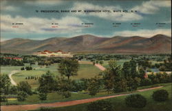 Presidential Range and Mt. Washington Hotel Postcard