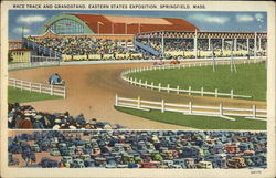 Race Track and Grandstand, Eastern States Exposition Postcard