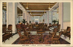 East Room - YMCA Hotel Postcard