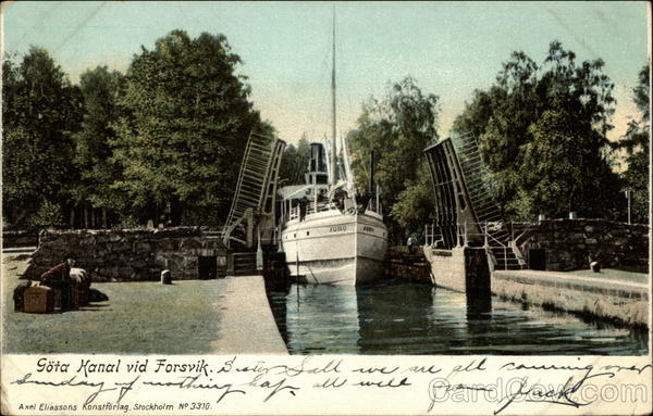 Gota Kanal vid Forsvik Riverboats