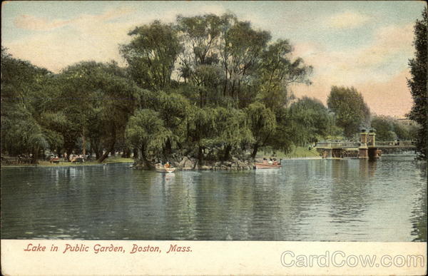 Lake in Public Garden Boston Massachusetts