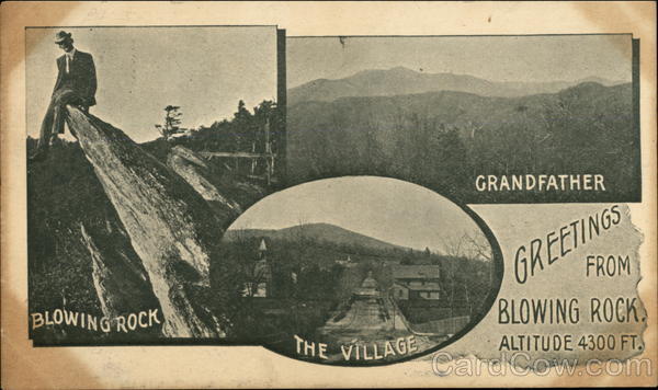 Greetings from Blowing Rock North Carolina