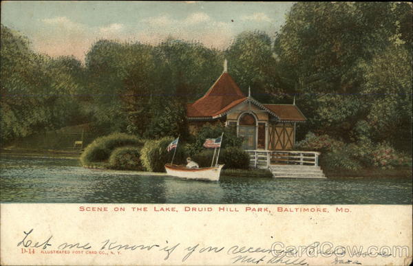 Scene on the Lake, Druid Hill Park Baltimore Maryland