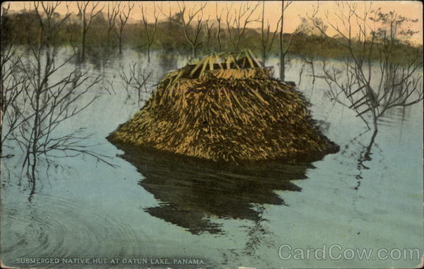 Submerged Native Hut in Gatun Lake Panama