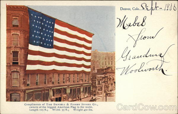 Compliments of the Daniels & Fisher Stores, Co Denver Colorado