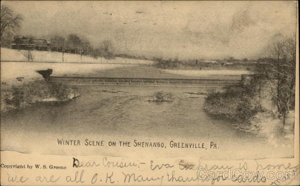 Winter Scene on the Shenango Greenville Pennsylvania
