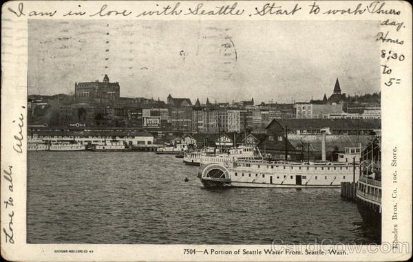 A Portion of Seattle Water Front Washington