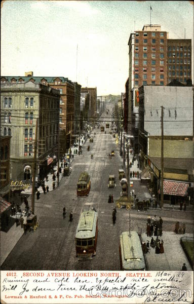 Second Avenue Looking North Seattle Washington
