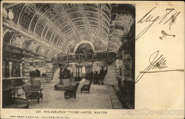 Foyer, Hotel Walton Philadelphia Pennsylvania