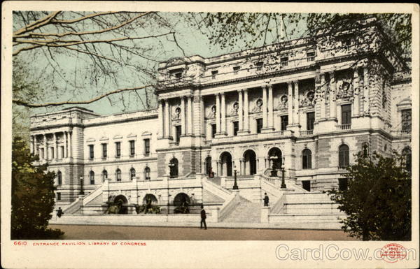Entrance Pavilion Library of Congress Washington District of Columbia