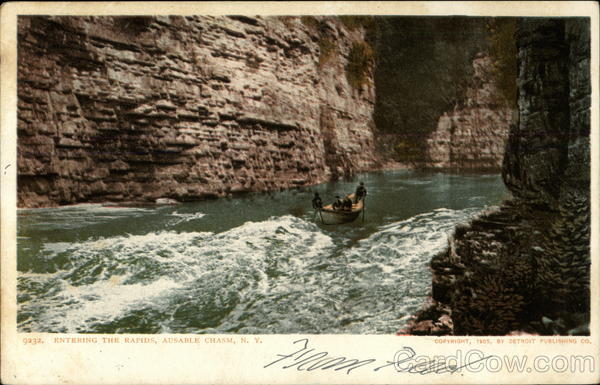 entering the Rapids Ausable Chasm New York