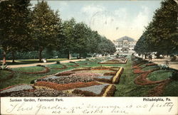 Sunken Garden, Fairmount Park Postcard