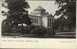 Side View of Library Postcard