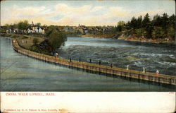 Canal Walk Lowell, MA Postcard Postcard