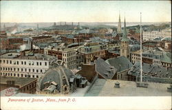 Panorama of Boston, Mass., from P. O Postcard