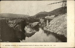 Natural Channel in Susquehanna River at McCall's Ferry Lancaster, PA Postcard Postcard