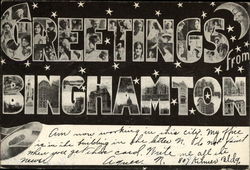 Greeings from Binghamton New York Postcard Postcard