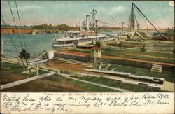 View of US Navy Yard Norfolk, VA Postcard Postcard