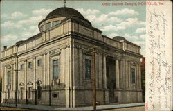 Ohey Sholom Temple Norfolk, VA Postcard Postcard