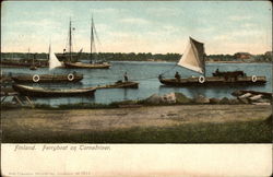 Ferryboat on Tornedriver Postcard