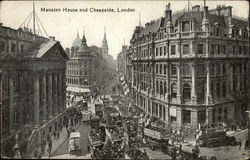 Mansion House and Cheapside Postcard