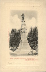 James L. Ridgely, Monument, Harlem Square Baltimore, MD Postcard Postcard