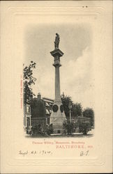 Thomas Wildey, Monument, Broadway Postcard