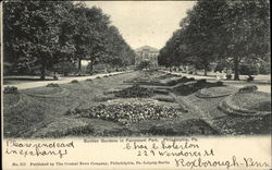 Sunken Gardens in Fairmount Park Postcard