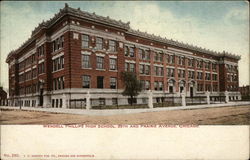 Wendell Phillips High School, 39th and Prairie Avenue Chicago, IL Postcard Postcard