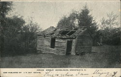 Horace Greeley Schoolhouse Postcard