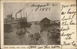 High Water, 1903 Canton, MO Postcard Postcard