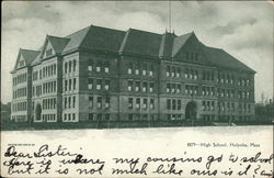 High School Holyoke, MA Postcard Postcard
