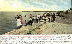 Children at Play in Jackson Park, Lake Michigan Postcard