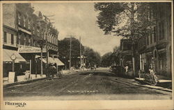 Main Street Freehold, NJ Postcard Postcard