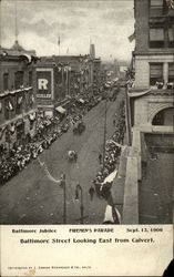 Baltimore Street Looking East from Calvert Postcard