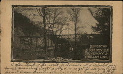 Driveway and Trolley Line Postcard