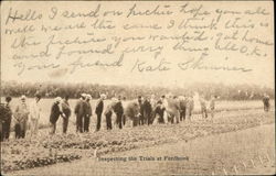 Inspecting the Trails at Fordhook, Burpee Seeds Postcard