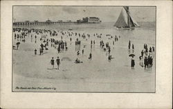 The Beach and Steel Pier Postcard