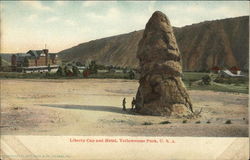 Liberty Cap and Hotel Yellowstone National Park, WY Postcard Postcard