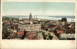 Panorama of Detroit, From Majestic Building Postcard
