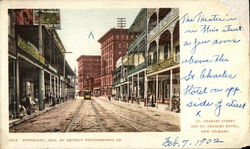 St. Charles Street and St. Charles Hotel Postcard