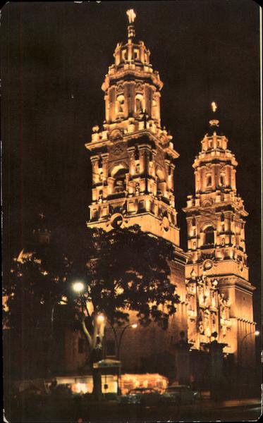 Cathedral, Night View Morelia Mexico