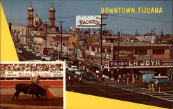 Second Street in Downtown Tijuana Postcard