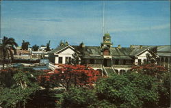 Supreme Court Building, Central Park in foreground Belize City, Belize Central America Postcard Postcard