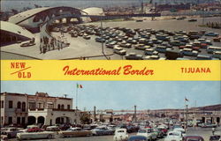 Old/New International Border Tijuana, Mexico Postcard Postcard