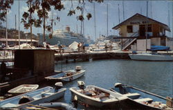 Yacht Haven area and West India Company Dock Postcard