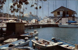 Yacht Haven area and West India Company Dock St. Thomas, VI Caribbean Islands Postcard Postcard