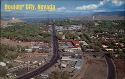 Aerial View of Town Boulder City, NV Postcard Postcard